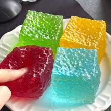 Stress Relief Cube, Novel Water Cube Textured Squeeze , Slow Rebound Stress Relief Finger , Soft Sensory , Relieve Anxiety And Relax, Unique Adult Desktop Fidget - Multicolor - View 3