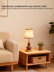 1件木纹装饰台灯，适用于客厅、书房、酒店客房、户外露营、开斋节礼物、卧室、阅读、学生、儿童、装饰、孕妇夜灯、感应式、祈祷角、意式、极简主义、中式、法式、现代阿拉伯风格、极简伊斯兰设计、绿洲混合风格 - 彩色 - 查看 2