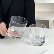 2个玻璃饮水杯，饮料杯，完美饮水杯，圆柱形水杯 - 透明 - 查看 3