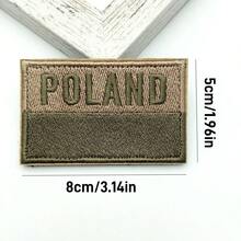 1 Stück Polen Flagge gestickt Patch mit Klettverschluss - Moralabzeichen für Rucksäcke, Kleidung & Armbinden - Polen - Übersicht 18