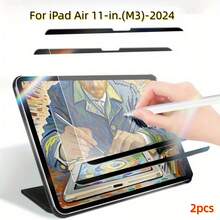 2pcs Magnetic Detachable Screen Protector Film Compatible With IPad Air 13-In.(M3)-2025/ Air 11-In.(M3)-2025/ Air 13-In.(M3)-2024/ Air 11-In.(M3)-2024 Tablet, Paper-Like Film, High Definition, Writable, Detachable, Reusable, Matte PET Anti-Glare Screen Protector, Matte Surface, Minimalist Design, Scratch-Resistant Film, Accessories - 2pcs - View 2
