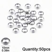 50/100/200pcs Stainless Steel Seamless Bead Caps, DIY Jewelry Making, Handmade Beading Craft Supplies - DIY - View 9