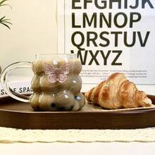 Ins Style Heat-Resistant Glass Juice Cup, Cute & Creative Drinking Water Cup For Home Use - Transparent - View 4