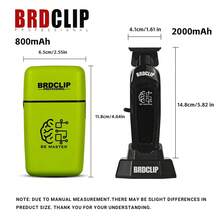 BRDCLIP 专业电动剃须刀 10000RPM 可充电式胡须修剪器 高速往复式剃须刀 男士胡须剃须刀 BRD-609+BRD-107 - 彩色 - 查看 9
