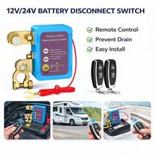 12V Battery Master Disconnect Switch, Battery Master Switch With Remote, Heavy Duty Car Battery Kill Switch, 240A 433MHz - A - View 3