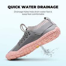 Women's Barefoot Water Shoes - Quick-Dry Aqua Socks For Beach, Swimming & Sports - 藕粉色 - 查看 6