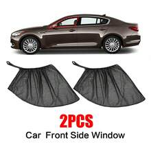 2pcs Car Front And Rear Window Sun Shade & Mosquito Net Cover, Suitable For Sedan