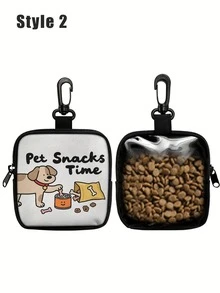 1-Pack Dog Print Dog Treat Bag, Pet Training Kit With Hook And Zipper,Pet Dog Treats Pouch Pocket Snack Reward Waist Bag,Puppy Training Treat Snack Waist,Pet Feed Pocket Pouch Waist,Pet Dog Puppy Training Treat Snack Bait Dog Treat Bag Dog Treat Pouch Dog Walking Bag Pouch - Multicolor - View 7