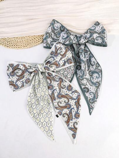 1pc Women's Fashion Elegant Versatile High-End Retro Cashew Double-Sided Silk Scarf, Neck Wrap Accessory To Match Dresses, Jeans, Ties, Hair Bands, Thin Scarves, Spring/Summer