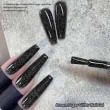 MIANEL 10ml 冬季美甲黑色水钻凝胶指甲油 2026 新款亮白色指甲油 黑色指甲油 沙龙专用 UV 灯指甲油 适用于指甲和脚趾甲 美甲用品 美甲 - 彩色 - 查看 10