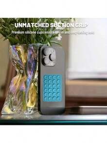 2-In-1 Silicone Suction Cup Phone Grip, Silicone Reusable, Stable Adhesion No Residue, Suitable For Watching Videos, Commuting, Sports - A - View 4