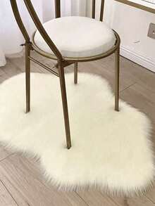 1 pieza Alfombra de área con forma de nube de lana sintética - Diseño minimalista moderno para sala de estar, dormitorio, decoración del hogar - Respaldo suave y esponjoso lavable a máquina - Regalo perfecto para invierno, alfombra gruesa para otoño/invierno - Multicolor - Ver 5