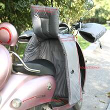 Electric Motorcycle/Scooter Windshield Cover, Thermal Lined, Thick & Warm, All-Weather, 4-Season Use - Grey - View 6