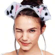 Dalmatian Ear Headband Plush Realistic Animal Ear Cosplay Prop For Anime Convention - Multicolor - View 3