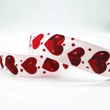 5码 1英寸 25毫米 情人节丝带 印制LOVE丝带 适用于手工设计 情人节 婚礼 圣诞节 装饰 礼品盒 包装用品 - Pick colors - 查看 10