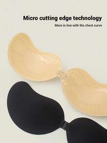 2/1pc Invisible Strapless Adhesive Bra: Sexy Silicone Breast Petals, Suitable For Camisole Dresses, Wedding Gowns. Enhances Cleavage And Provides Fuller Bust Appearance. Invisible Mango Cup Bra Inserts - Multicolor - View 4