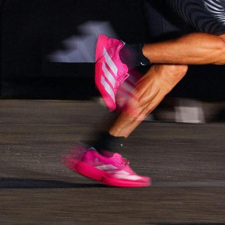 Adidas 阿迪达斯 Adizero Adios Pro 4 时尚舒适低帮长跑及短跑鞋，粉色 - 男款 - 粉色 - 查看 1
