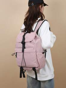 1个大容量运动旅行背包 - 男女通用防水尼龙徒步包 - 轻便多功能户外登山包 - 韩版男女通用抽绳背包 - 抽绳封口背包 - 彩色 - 查看 8