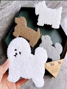 4 piezas, Esponja para lavar platos, Estropajo, Esponja de limpieza de cocina, Esponja para lavar platos compuesta de tres capas, con forma de perro adorable, un regalo perfecto e interesante - A - Ver 4