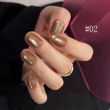 MIANEL 10毫升冬季美甲棕色日落玫瑰猫眼凝胶指甲油冬季黑色巧克力琥珀玻璃珠指甲油棕色美甲用品情人节礼物送给女孩美甲 - 彩色 - 查看 16