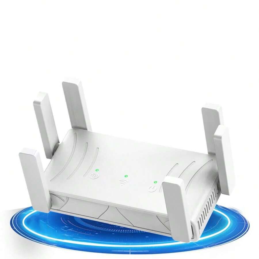 300Mbps WiFi路由器，覆盖面积达12,880平方英尺，支持108台设备，远距离网络路由器，配备以太网端口，是家庭远距离使用的理想选择，易于设置。 - 彩色 - 查看 1