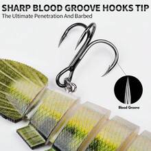 PRO BEROS PROBEROS 1PC 鲈鱼路亚饵 5.12/6.57英寸 鳟鱼水面多节泳饵 慢沉仿生泳饵 淡水/海水鲈鱼逼真路亚饵套装 - 13CM/5.12inch - 查看 10