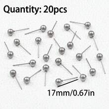20/30/50pcs Stainless Steel Round Beads Welding Pins, DIY Jewelry Making, Handmade Beading Craft Supplies - DIY - View 11