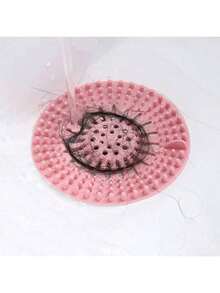 1pcs Silicone Shower Drain Hair Catcher, Anti-Clog Sink Strainer, Deodorizing Drain Filter, Kitchen Sink Hair Stopper, Prevent Sewer Clogs - 1pcs - 查看 1