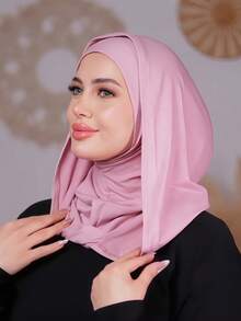 1件装女士纯色拉法帽滑雪面罩颈部保暖弹性头带头巾，透气舒适弹力宽边吸汗防滑多功能运动头饰，简约时尚围巾，帽子和配套头带合二为一 - 多色 - 查看 2