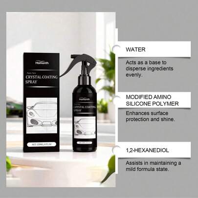 Car Paint Coating Agent, Hydrophobic Anti-Pollution Glossy Daily Refresh Lacquer Surface Coating Maintenance Agent