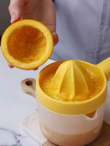 手动多功能榨汁机，带量杯，柑橘榨汁机，柠檬榨汁器，橙汁机，水果榨汁工具，果渣和果汁分离，必备厨房电器，厨房小工具及配件 - 彩色 - 查看 5