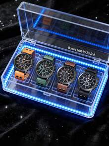 SOKI SOKI 一套男士时尚休闲简约石英腕表，带数字日历表盘，适合日常佩戴、生日礼物、派对、节日聚会，是送给自己或朋友的理想礼物。不含包装。 - 黑色 - 查看 2