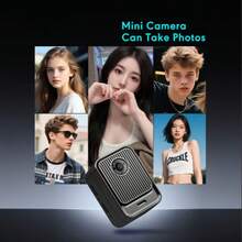 Portable Camera, Featuring Audio And Video Recording Capabilities, A High-Definition Portable Camera, A Thumb-Sized Recording Wearable Camera, A Manually Operated Thumb Camera, Suitable For Work Purposes ( Gray) - A Portable Camera.(Without SD Card) - Silver - View 1