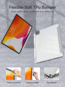 TPU Leather Flip Cover Case For IPad A16 11th/10th, 9th/8th/7th 10.2", Air 10.9"/11", Pro 11", Air 13", Pro 12.9", Light Gray - Light Grey - View 6