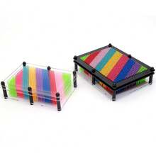 1 buah Kit Kerajinan Seni Bordir 3D Pelangi 12,5CM*9,5CM, Papan Bordir Sidik Jari Taktil DIY, Hadiah Sempurna, Hadiah Ulang Tahun, Cetakan Sidik Jari 3D - Warna Pelangi, Kreatif, Bordir - Buatan Tangan, Proyek DIY - Seniman, Pengrajin, Pembuat Muda - Unik, Personal, Menyenangkan - Miliki Mahakarya Sidik Jari Pelangi Anda Sendiri, Benang Warna Acak - MultiWarna - View 7