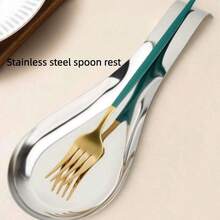 1pc/4pcs Stainless Steel Long Handle Utensil Holder, Keeps Kitchen Tools In Place On Counter, Stove Or Coffee Station, Kitchen Accessory (Silver) - Multicolor - View 11