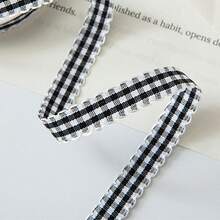 5yards 10mm Wavy Edge Plaid Ribbon Grid Bows & Ribbons For Home Wedding Christmas Valentine's Day Decorations DIY Gift Wrapping - Pick Colors - View 9