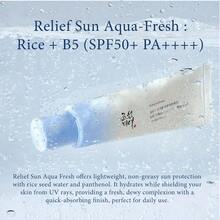 Beauty Of Joseon Relief Sun Aqua-Fresh Rice + B5 SPF50+ PA++++ Sunscreens 1.69oz/50ml Refreshing Lightweight Hydrating, UV Sun Protection, Girlfriend Wife Mom Friend Birthday Gift, Best Selling Sunscreen, Summer Essential, Outdoor Necessary, Summer Vacation,  Good For Oil Skin, For All Skin Type, Korean Sunscreen, K-Beauty, Kbeauty, - 白色 - 查看 2