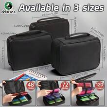 48/72/120 Slots Large Capacity Portable Colored Pencil Case, Black Fabric Zipper Storage Bag, Suitable For Adults, Professionals, Artists, Ideal For Birthday, Travel And More - 1pc Black - View 8