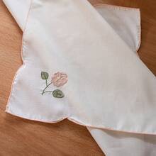 1pc/4pcs Solid Color Embroidered Floral Napkins, Suitable For Dining Table Decor, Photography, Celebrations - Multicolor - View 13