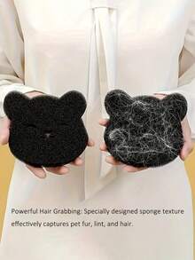 8个可重复使用的宠物毛发去除海绵 | 洗衣机绒毛和毛发收集器 | 宠物主人专用防毛发洗衣球 - 黑色 - 查看 4