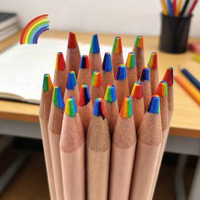 مجموعة أقلام رصاص سحرية ذات تدرج نمط 12/24 قلم، مناسبة للأطفال والطلاب والرسم الفني والكتابة الفنية والتعلم ومستلزمات المكتب