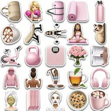 50pcs Self-Discipline Gym Sports Stickers, Decorate Mobile Phones, Laptops, Notebooks, Waterproof Stickers - Multicolor - View 5