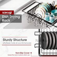 Dish Drainer Rack Kitchen Sink Washing Plates Draining Board Cutlery Holder Cup - Multicolor - View 6
