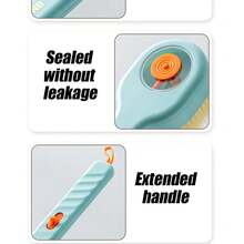 1-Piece Set Of Push-Pull Liquid-Adding Long-Handled Bath Brush, With Soft And Skin-Friendly Nylon Bristles, A Back-Cleaning Bath Scrubbing Tool, A Two-In-One Bath Brush That Combines A Bath Ball And A Pumice Stone, A Convenient And Efficient Bathroom Scrubbing Tool - Multicolor - View 9