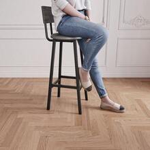 Bancos para Barra,Juego de 2 Taburetes de Bar,Bancos para Barra de Cocina de Madera de Hierro Vintage,Silla Alta 96 CM para Bar,Cocina,Restaurante,Banco Alto con Tapizado de PU. (Gris) - Negro - Ver 11