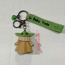 StarWars Star Wars Baby Yoda Keychain Gift Pendant, Mandalorian Character Charm, Keychain Set, Friendship Couple Keychain Jewelry Gift, Car Accessories Bag Charm Backpack Ornament, Suitable For Students, Star Cute Gothic Y2k Style, Star Wars Cartoon Keychain, Fashionable And Exquisite Cute Bag Charm - Multicolor - View 10