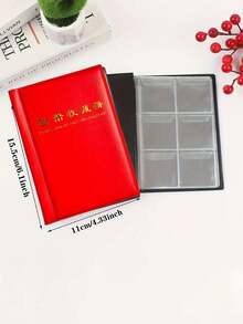 1本迷你精装大格纹硬币收藏册，适合收藏1美元银币，PVC内页，可容纳60枚银币、纪念币、古币、银币，纪念收藏册 - 彩色 - 查看 3