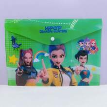 Mattel K-POP Witch Hunting Girl Group A4 Document Folder, Cartoon Subject Pouch For Middle/Elementary School Students - A4 - View 6