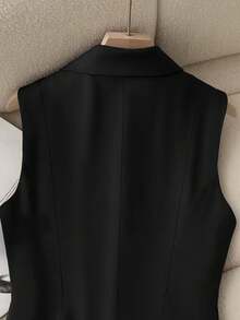 新款时尚优雅西装马甲，休闲百搭的办公马甲，春夏秋季皆宜 - 黑色 - 查看 5
